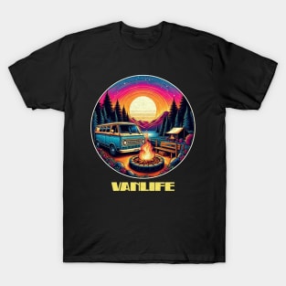 Colorful campground Vanlife T-Shirt